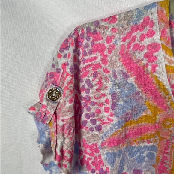 Lilly Pulitzer- Inara Linen Beach Top size Large - Picture 4 of 7